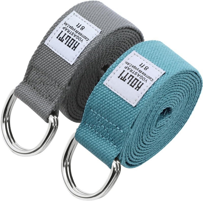 Kolti Yoga Exercise Adjustable Straps 8FT with Durable D-Ring for Pilates & Gym Workouts | Hold Poses, Stretch, Improve Flexibility & Maintain Balance - Image 1